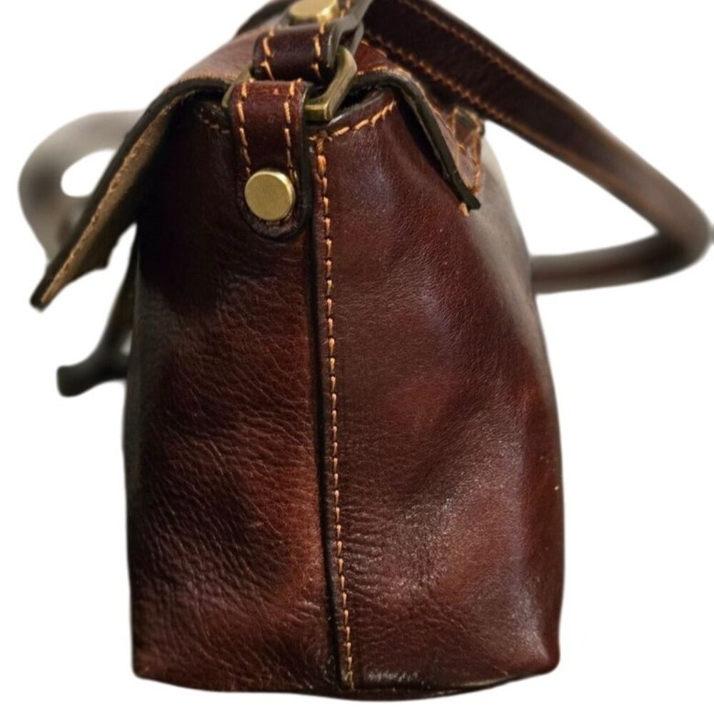 RARE! Floto Sapri Cross Body Bag Made in Italy Leather, Vecchio Brown sold out r - Picture 13 of 16